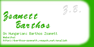 zsanett barthos business card